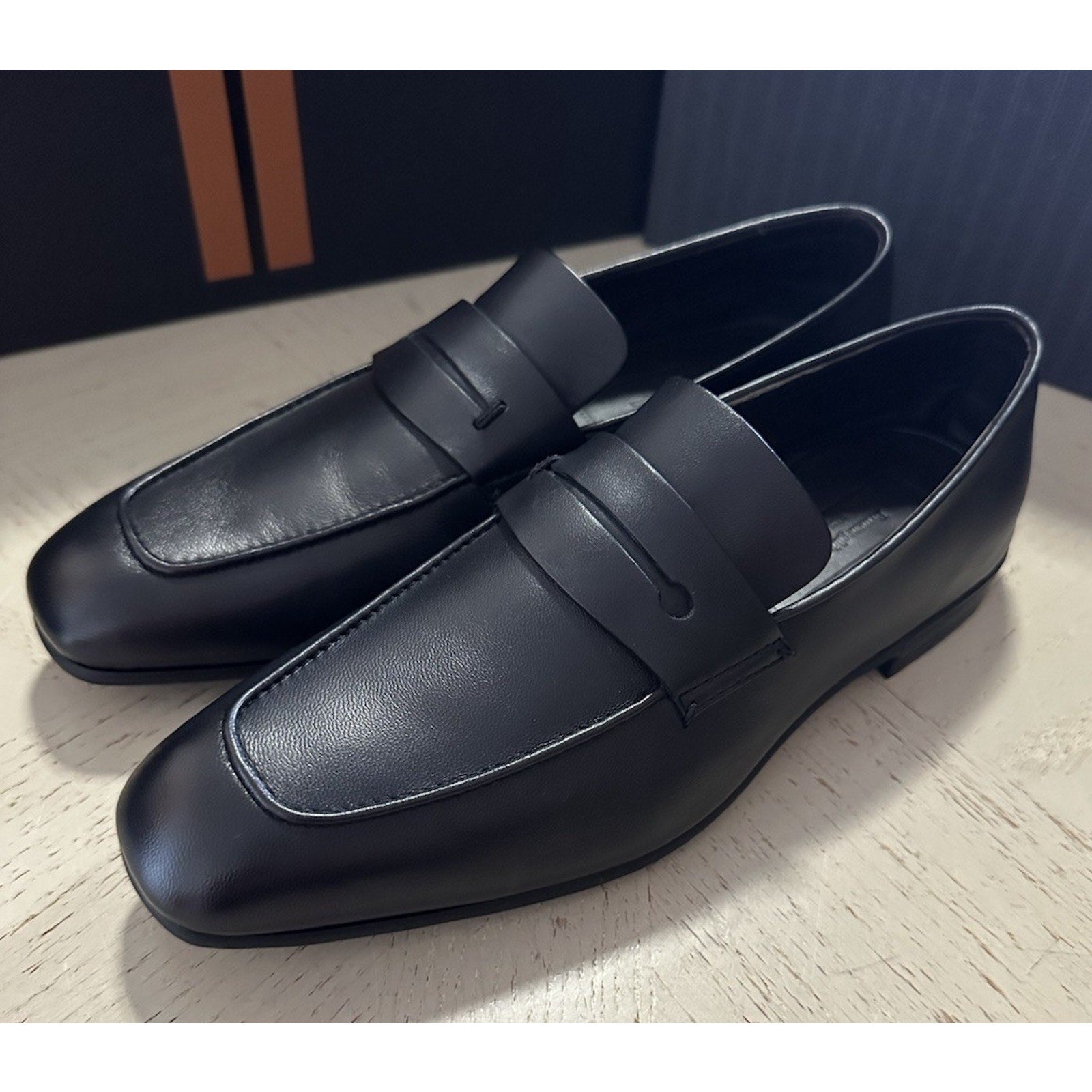 New $1190 Ermenegildo Zegna Reverse Construction Loafers Black 6.5 US/39.5 Eu