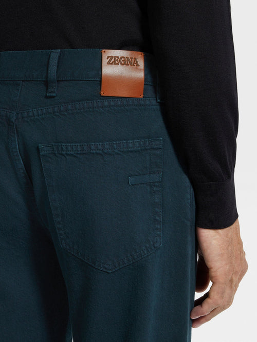 City Cotton 5Pockets - Teal Green